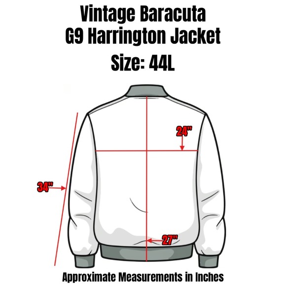 Vintage Baracuta G9 Harrington Jacket Mens 44L Navy Blue Classic Sportswear - Picture 2 of 11